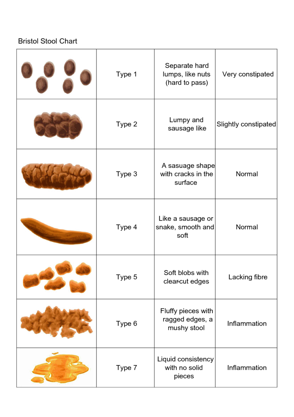 what is the bristol stool chart - is my poo normal stool chart shows ...